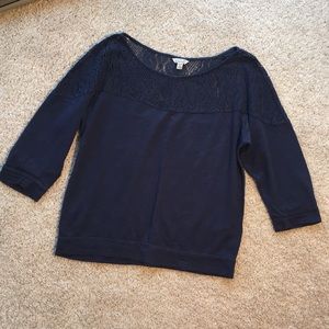 Blue 3/4 sleeves top